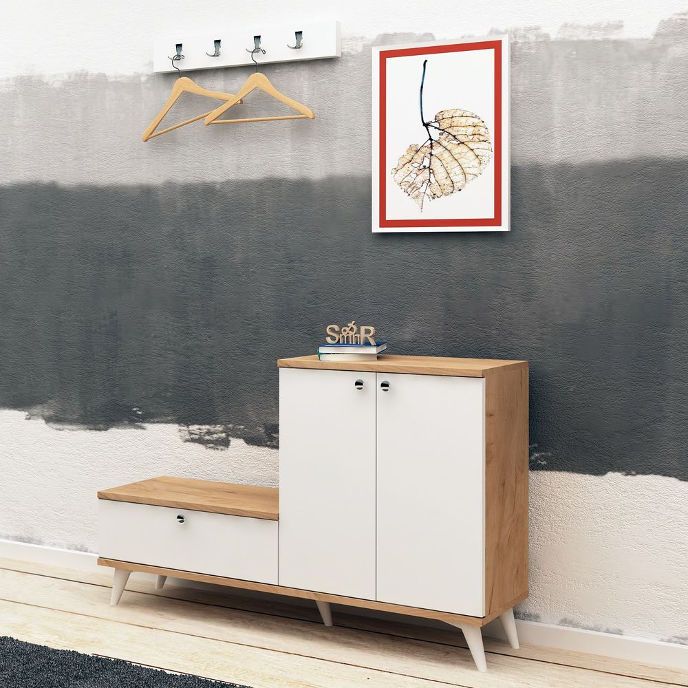 Hall stand Evva - Orah i Bijela slika 2