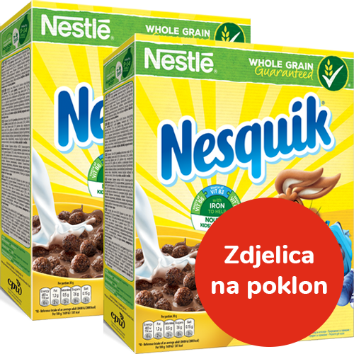Nestle Nesquik 2x250g + Zdjelica gratis slika 1