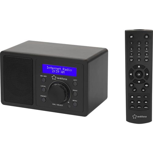 Renkforce RF-IR-MONO1 internet stolni radio internet Bluetooth®, AUX, WLAN, internetski radio   podržava DLNA crna slika 5