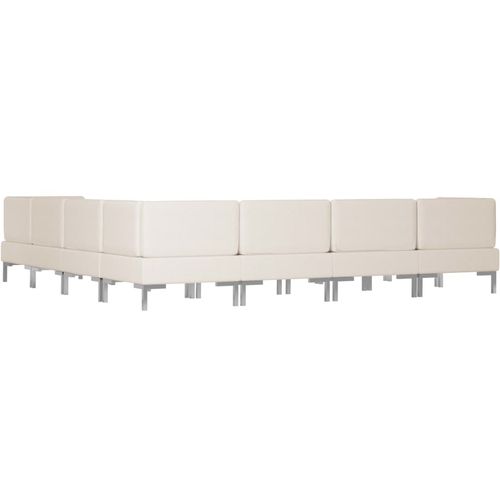 9-dijelni set sofa od tkanine krem slika 27