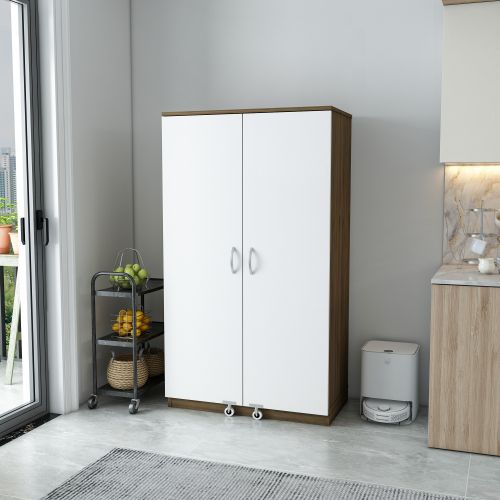 Paose - Walnut, White WalnutWhite Multi Purpose Cabinet slika 2