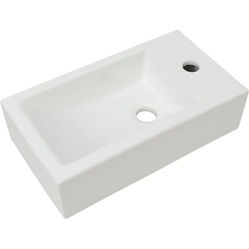 Umivaonik s Otvorom za Slavinu Keramički Bijeli 46x25,5x12 cm slika 29