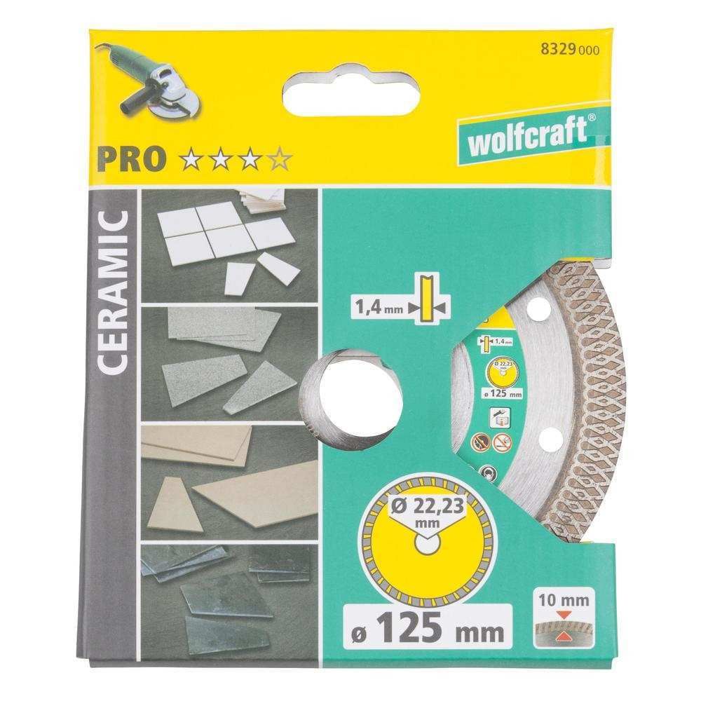 Wolfcraft Dijamantna Rezna Ploča Za Keramiku „Pro Ceramic Turboˮ 125×1,4×22,23 mm - 8329000 slika 2