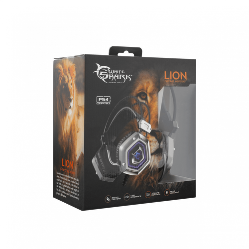 White Shark WS GH 1841 LION, Headset Black slika 3