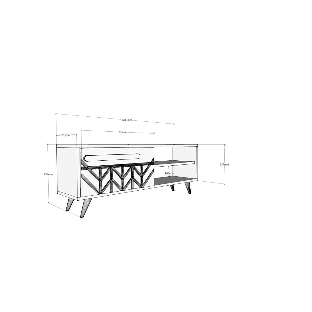 Venedik White TV Stalak slika 4