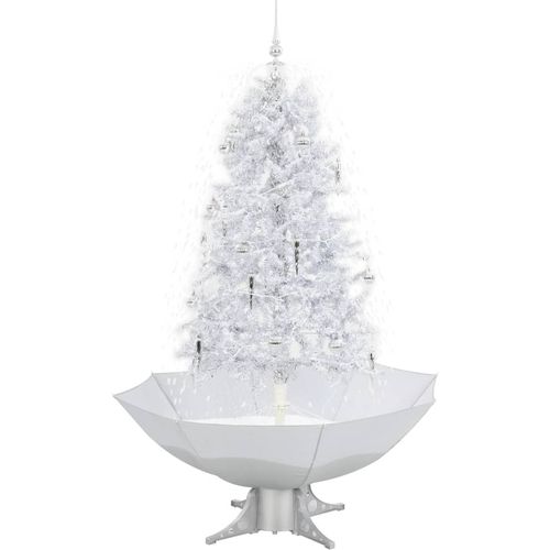 Božićno drvce koje sniježi sa stalkom bijelo 170 cm slika 40