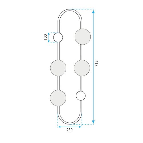 TOOLIGHT ZIDNA SVJETILJKA APP1144-4W ZLATNA slika 7