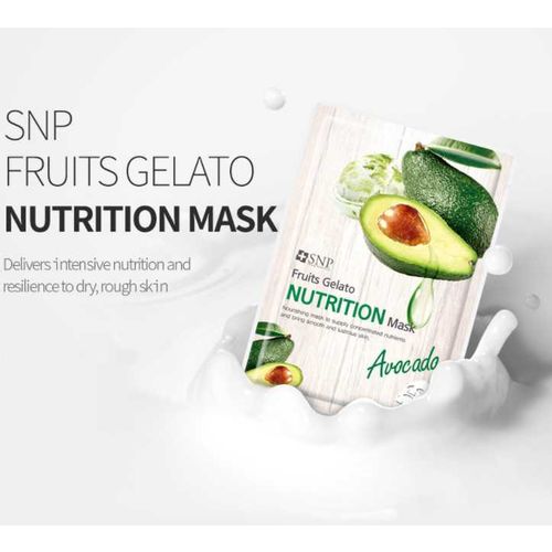 SNP Fruits Gelato Nutrition Mask 25ml sa ekstraktom avokada za suvu i grubu kožu slika 3