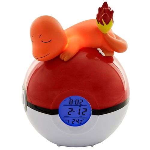 Pokemon Charmander Pokeball lamp alarm clock slika 4