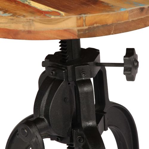 Bočni stolić od obnovljenog drva i željeza 45 x (45 - 62) cm slika 13