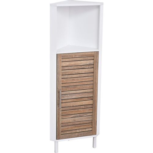 TENDANCE KUPATILSKI ORMARIĆ SA VRATIMA I 1 POLICOM STOCHKLOM 30X30X118CM MDF BAMBUS BELA 9923306 slika 1