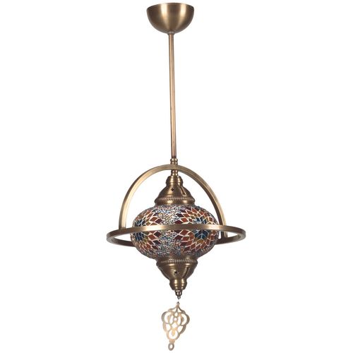 Yeni Macellan Tekli Mozaik Camlı Multicolor Chandelier slika 1