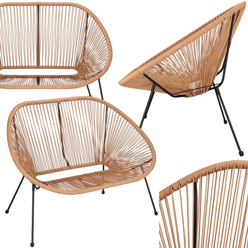 Vrtna sofa, smeđa 114 x 82 x 87 cm slika 3