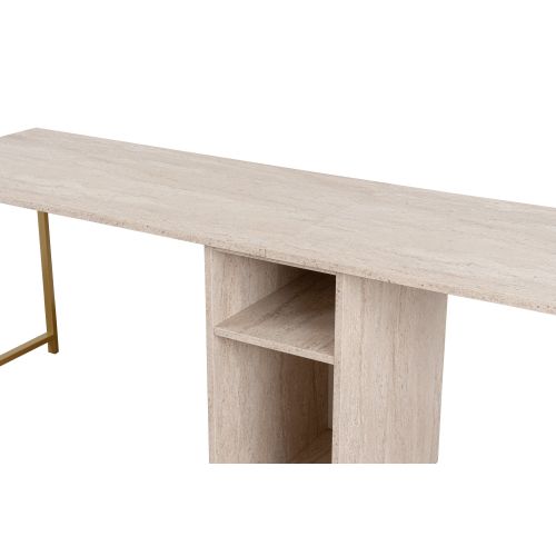 Twin Study Desk - Traverten Traverten 
Gold Study Desk slika 6