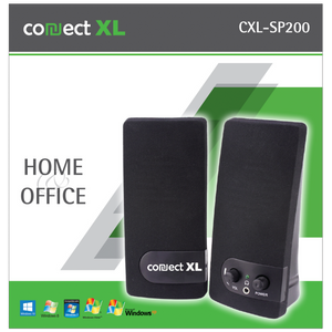 Connect XL Zvučnik, set,  2.0, USB 5V, crna boja - CXL-SP200