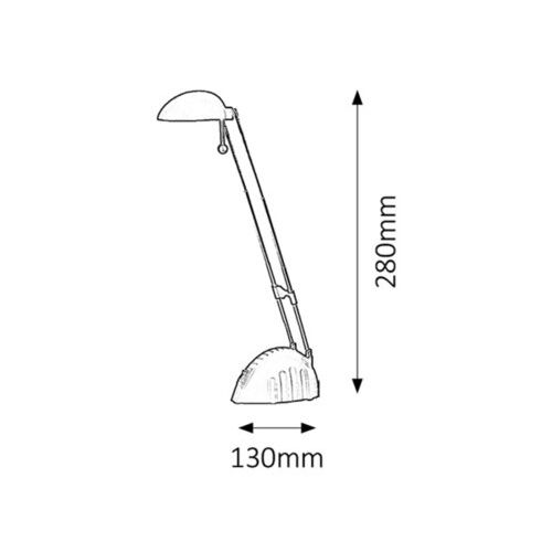 Rabalux Ronald stona lampa LED 5W, srebro slika 3