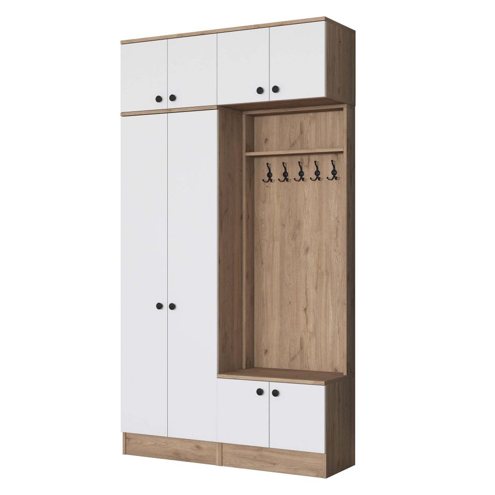 Hall stand EA145 - 3840, boja / nijanse orah, bijela slika 11