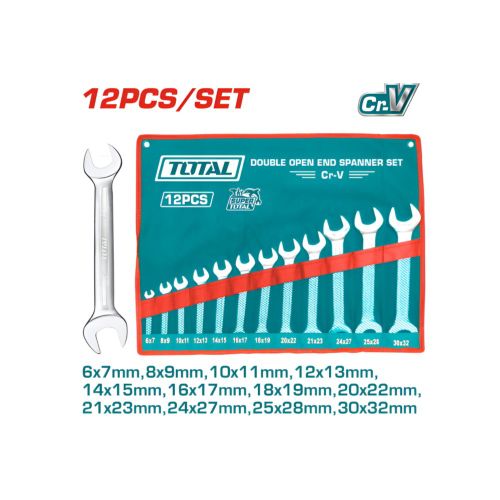 TOTAL 12-delni set viljuškastih ključeva THT1023121 slika 1