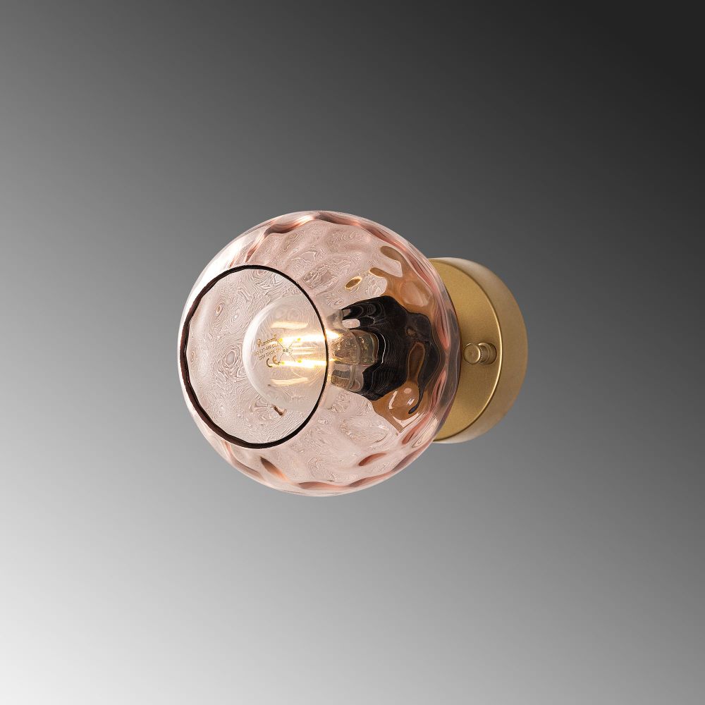 Zidna Lampa Benek - 15 - 14403, boje: Roza, Zlato slika 6