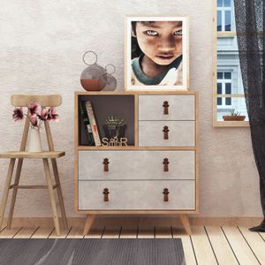 Witlof Oak Bijela Komoda