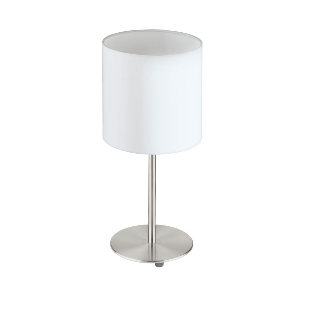 Eglo Pasteri Stolna Lampa - E27, Nikl/Mat, Bijela slika 1
