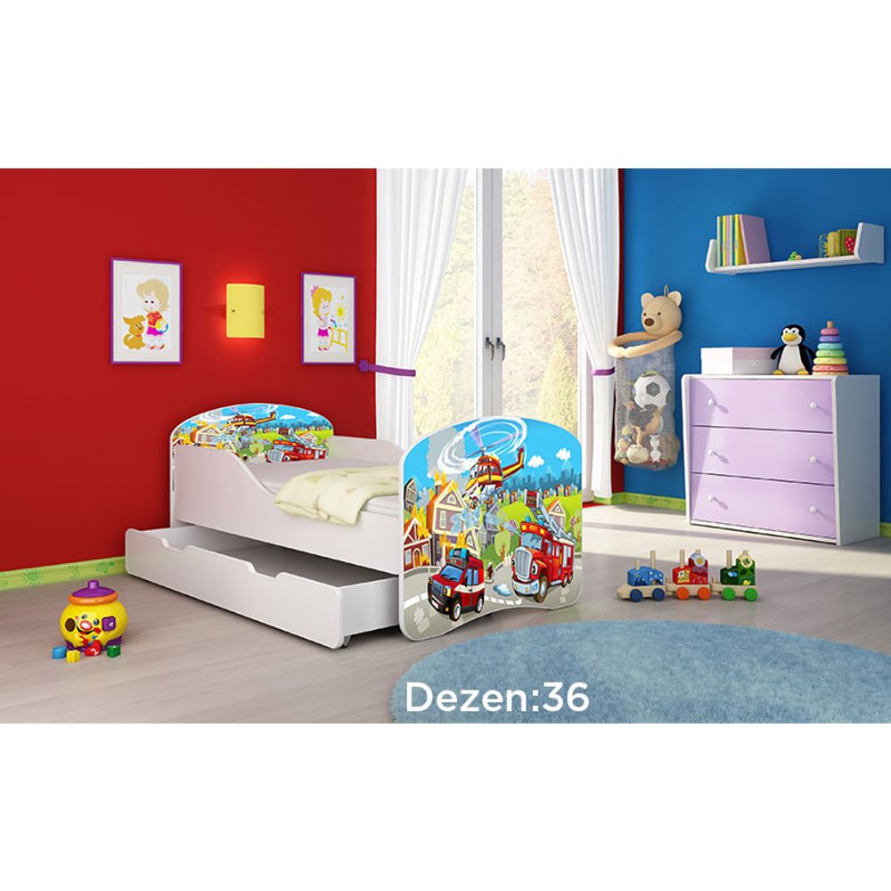 ACMA Dječiji krevet Acma I sa ladicom - 180x80cm - Dezen 36 slika 2