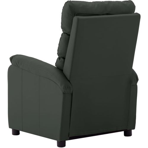 Električna masažna fotelja od umjetne kože siva slika 4