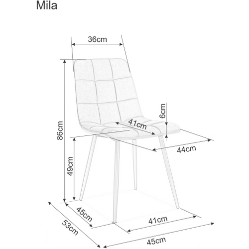 Stolica Mila BARŠ.-mornarsko plava slika 2