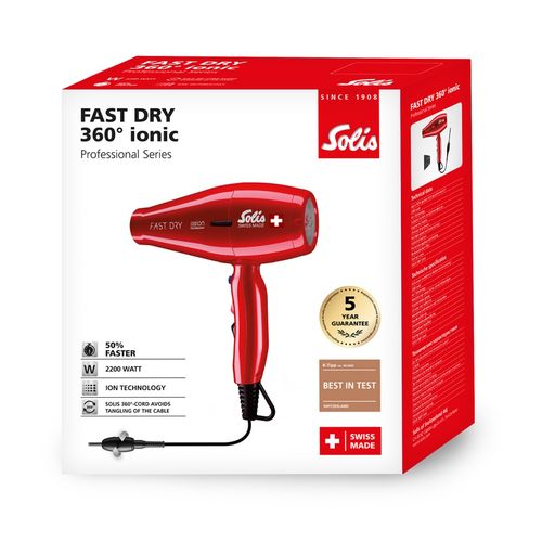 Solis Fast Dry 360° Ionic Red sušilo za kosu slika 11