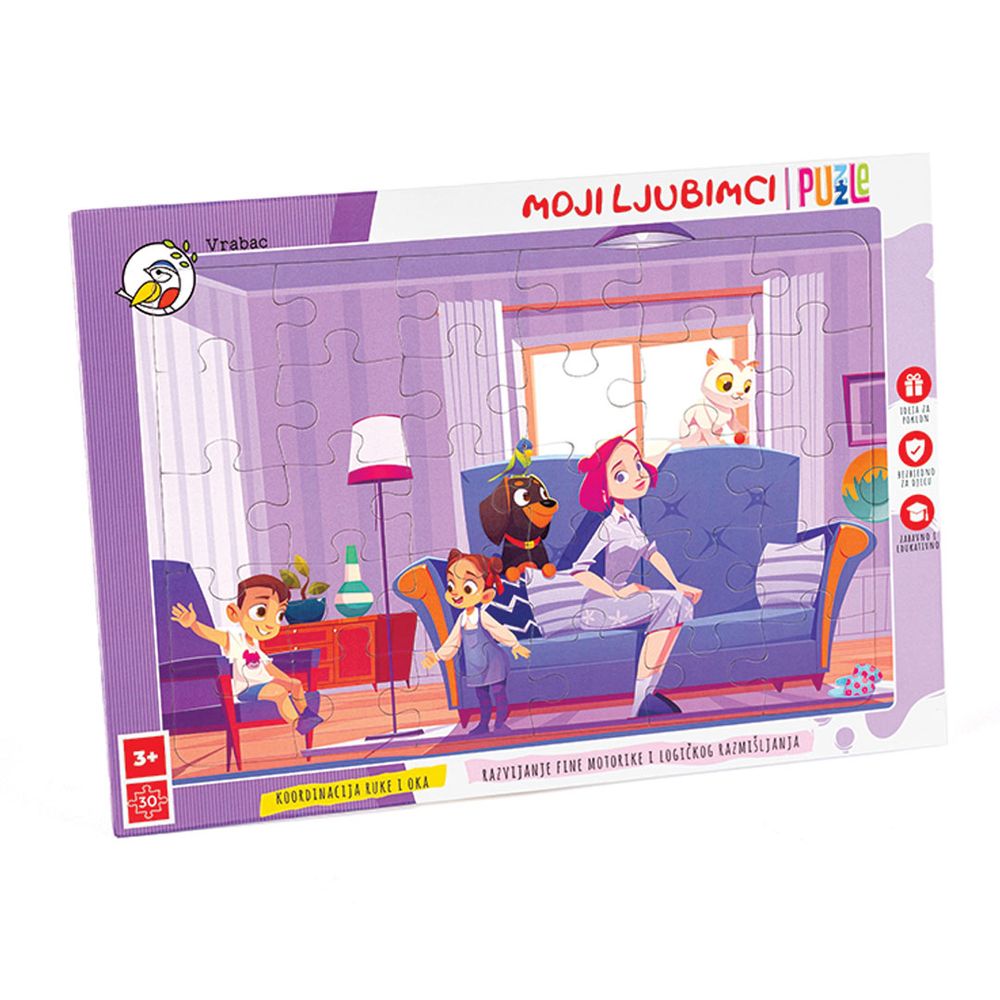 Vrabac Puzzle Fun 30, Moji ljubimci slika 1