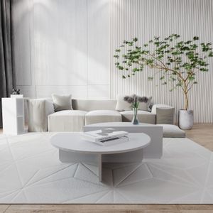 Hanah Home Podium - White White Coffee Table