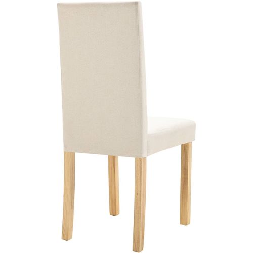 Blagovaonske stolice od tkanine 6 kom krem slika 15