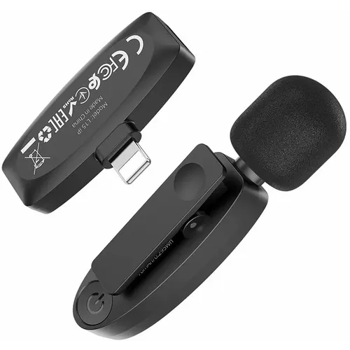 HOCO bežični lavalier mikrofon za iPhone Lightning 8-pin L15 crni slika 5