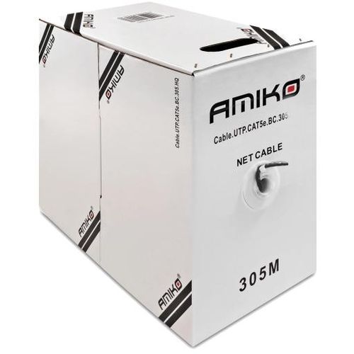 Amiko Mrežni UTP kabel, CAT5e, BC (bakar), 305 met - CAT5e UTP BC 305m slika 3