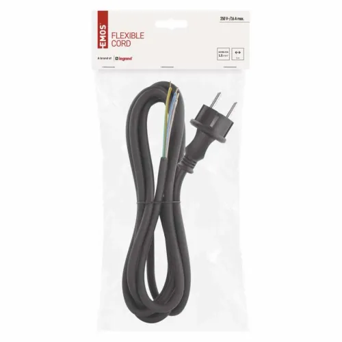 Kabel gumeni priključni crni 3m 3x1,5mm H07RN Emos S03230N slika 3