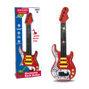 Bontempi Električna gitara Rock Guitar sa svjetlosnim efektima, Crvena