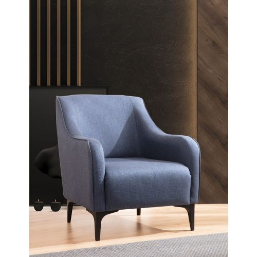 Atelier Del Sofa Fotelja, Plava, Belissimo - Blue slika 1