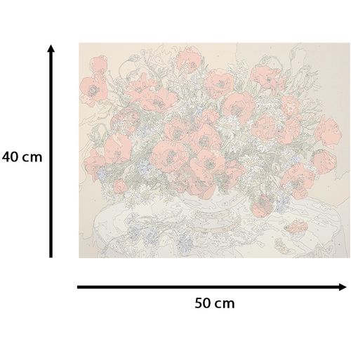 Slikanje po brojevima 50x40cm cvijeće slika 4