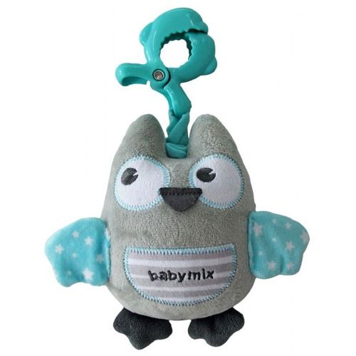 Baby Mix plišana glazbena igračka - Owl Grey & Mint slika 1