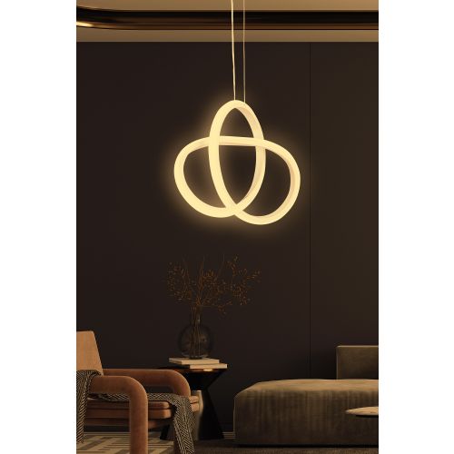 Aurigae White-Yellow Light White Chandelier slika 2