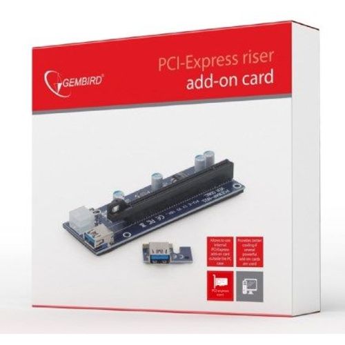 RC-PCIEX-03 Gembird PCI-Express riser add-on card, PCI-ex 6-pin power connector slika 3