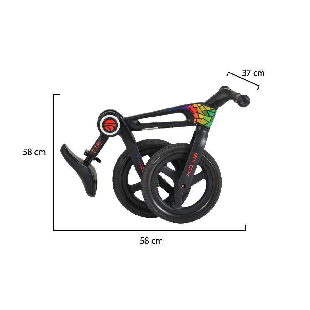 Byox Balans bicikl Foldy 12”, Black slika 8