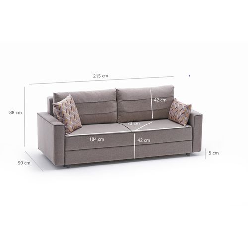 Atelier Del Sofa Ece - Trosed na razvlačenje, krem boja slika 9