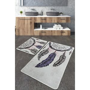 Parast Djt Multicolor Bathmat Set (2 Pieces)