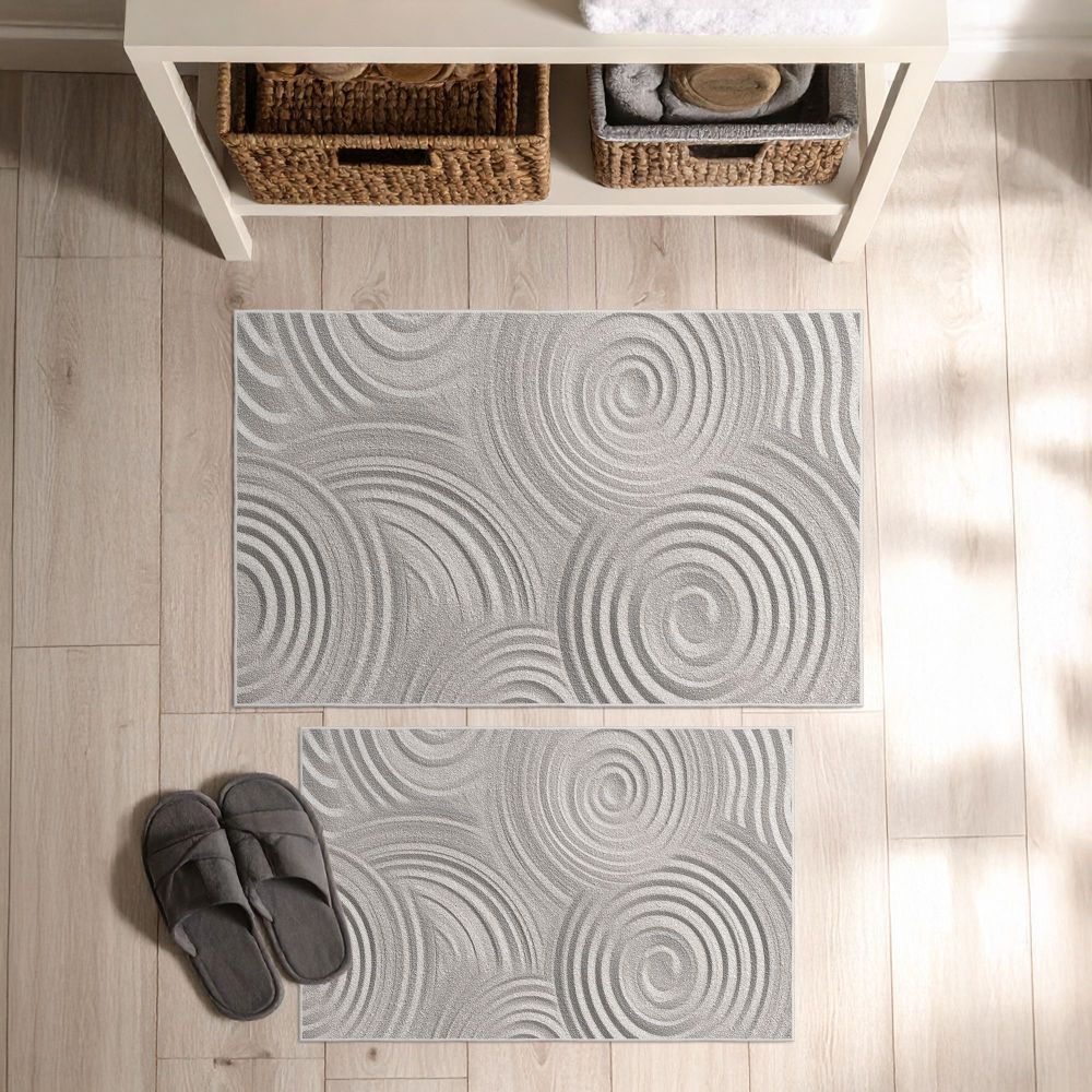 Set prostirki za kupatilo Asr35, boja: Siva (2 komada) slika 1