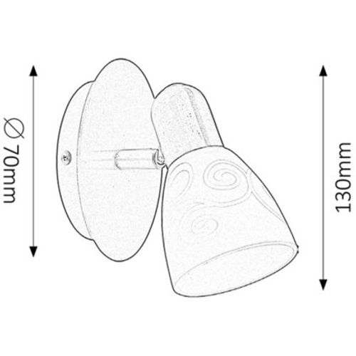 Rabalux Harmony lux spot E14 1x40W Spot rasveta slika 2