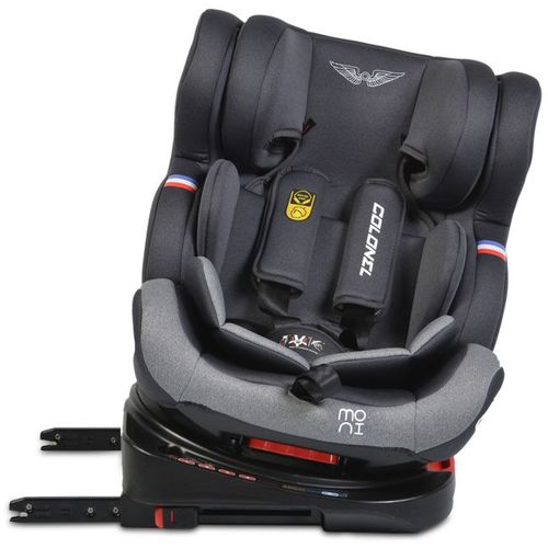 Moni Rotirajuća auto-sjedalica Colonel 0-36kg Isofix, Svijetlo siva slika 9