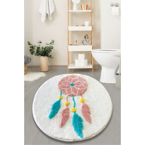 Rüya - White (90) Multicolor Acrylic Bathmat