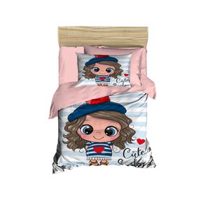 Set posteljine za bebe PH182 u prahu bijele i crvene boje