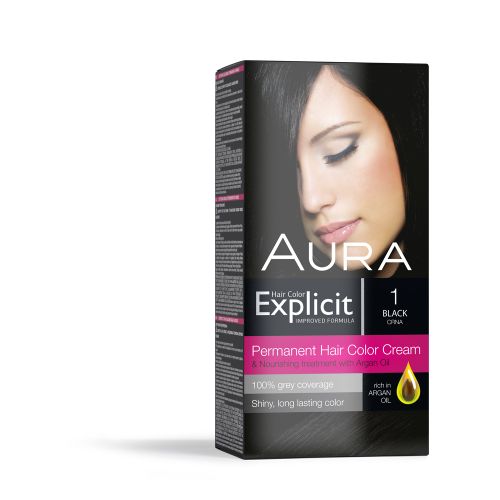 AURA Explicit farba za kosu 1 Crna slika 1